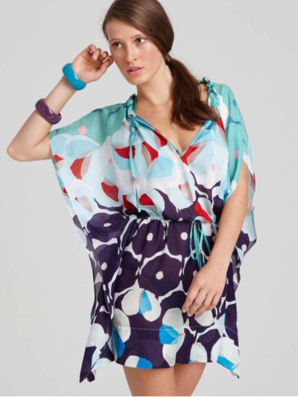 Diane Von Furstenberg Zaila Pop Meadow Caftan Dress